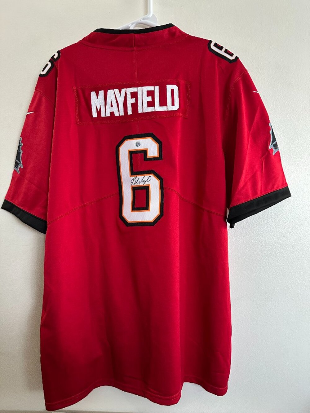 BAKER MAYFIELD SIGNED TAMPA BAY BUCCANEERS AUTOGRAPHED NIKE JERSEY w/COA XL 5-1A